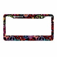 thumbnail image 1 of Sloboki Hippies Peace Flower License Plate Frame Universal Aluminum Metal Car Tag Holders Cars Decor, 1 of 5