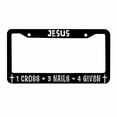 thumbnail image 1 of Sloboki Jesus 1 Cross 3 Nails 4 Given License Plate Frame Universal Aluminum Metal Car Tag Holders Cars Decor, 1 of 5