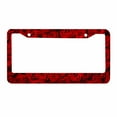thumbnail image 1 of Sloboki Red Rose Flower License Plate Frame Universal Aluminum Metal Car Tag Holders Cars Decor, 1 of 5