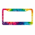 thumbnail image 1 of Sloboki Tie Dye Painting License Plate Frame Universal Aluminum Metal Car Tag Holders Cars Decor, 1 of 5