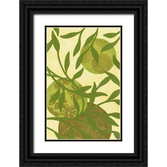 Slocum, Nancy 11x14 Black Ornate Wood Framed with Double Matting Museum Art Print Titled - Florestial III