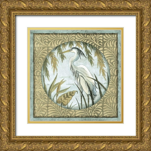 Slocum, Nancy 12x12 Gold Ornate Wood Framed with Double Matting Museum Art Print Titled - Small Quiet Elegance II