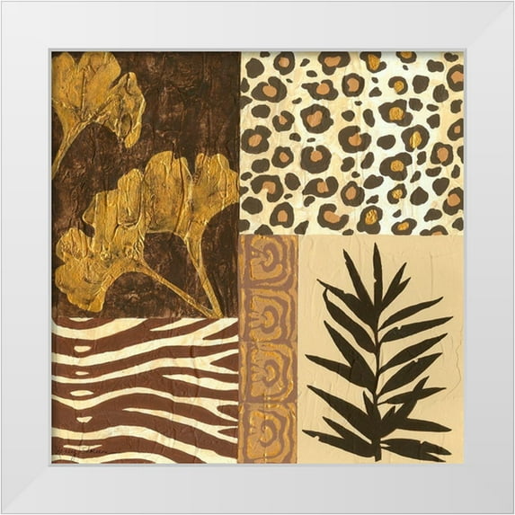 Slocum, Nancy 20x20 White Modern Wood Framed Museum Art Print Titled - Sophisticated Safari II