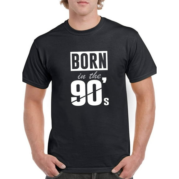 Slogan Born In The 90s Men T-Shirt, Male x-Large