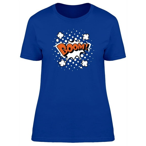 Slogan Comic Speech Bubble Boom T-Shirt Women -Image by Shutterstock, Female x-Large