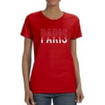 thumbnail image 1 of Slogan Paris City T Shirt  Shaped T-Shirt Women -Image by Shutterstock, Female Large, 1 of 4