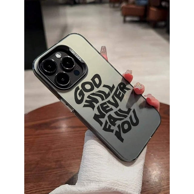 Slogan Pattern Liquid Silicone Mobile Phone Case Full-Body Protection Shockproof Anti-Fall TPU Soft Rubber Case Compatible With IPhone 11/12/13/14/15/15pro/15 Plus/15 Promax/7plus/8plus/X/Xs Max/Xr/11