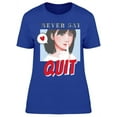thumbnail image 1 of Slogan With Girl Finger On Lip  T-Shirt Women -Image by Shutterstock, Female 3X-Large, 1 of 2