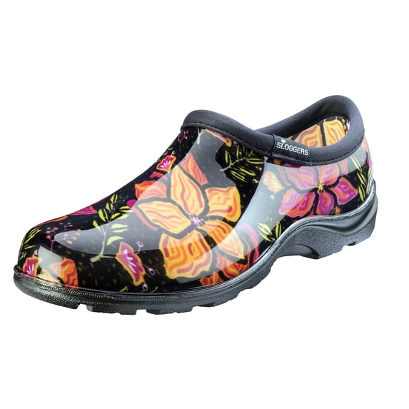 Sloggers 5118SSBK08 Size 8 Women's Waterproof Spring Surprise Black Comfort Shoe