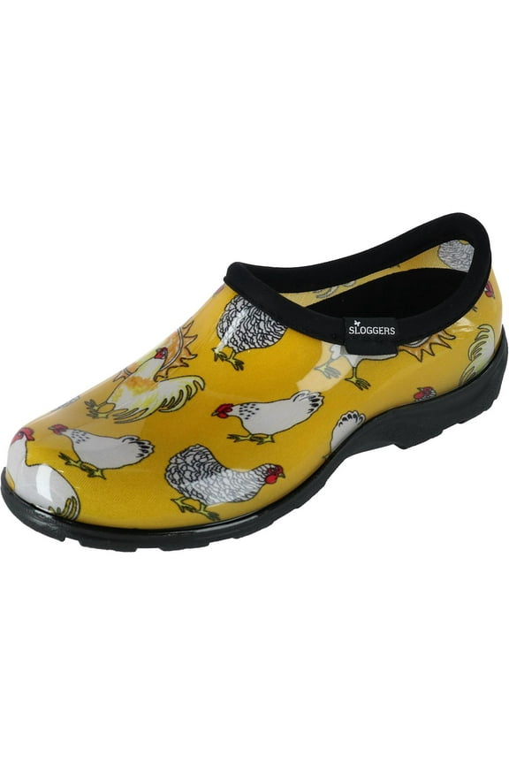 Sloggers Chicken Print Short Rain and Garden Shoes (Women)