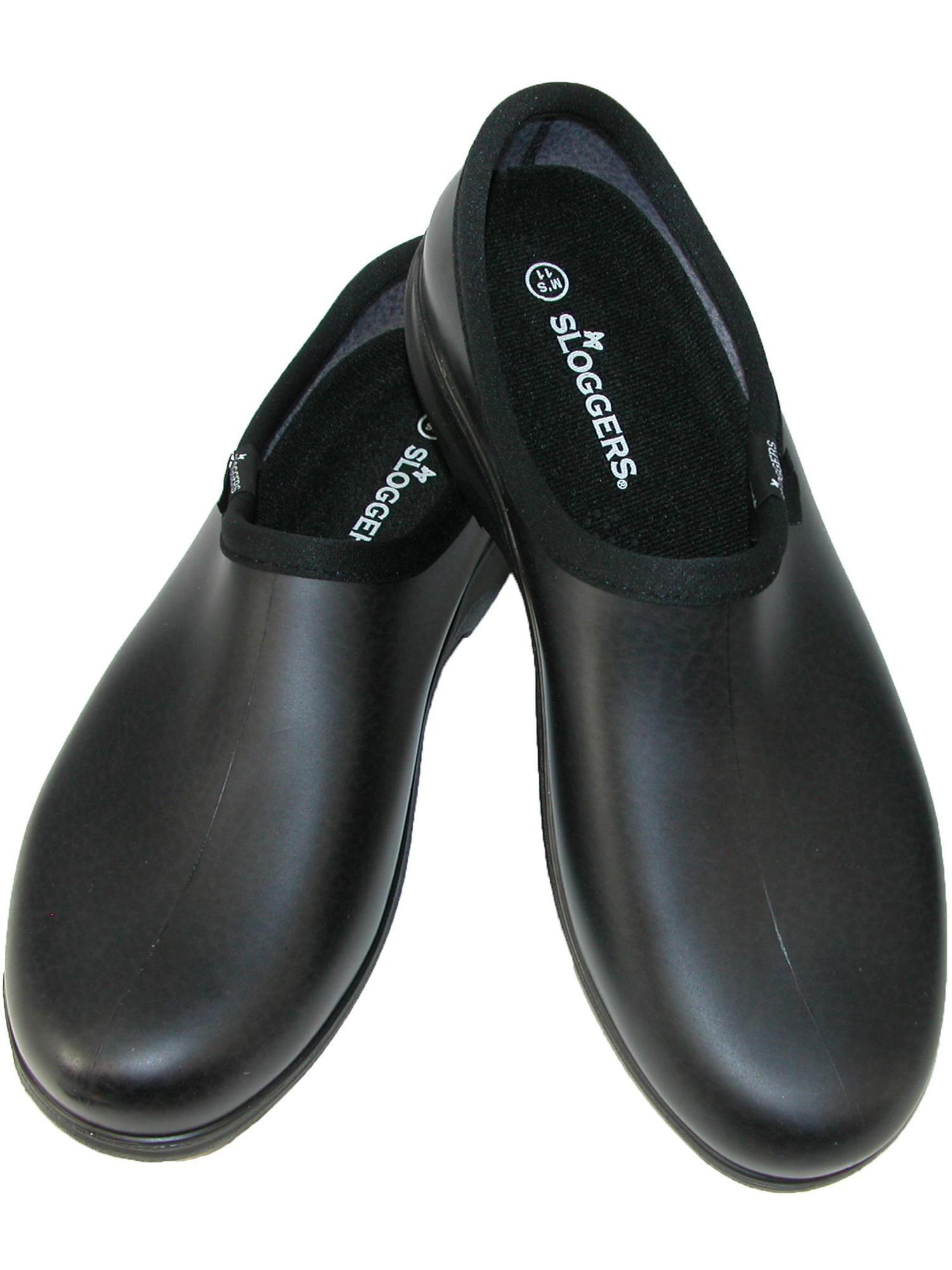 Sloggers Men Rain and Garden Shoes, Leather Black, Size 11