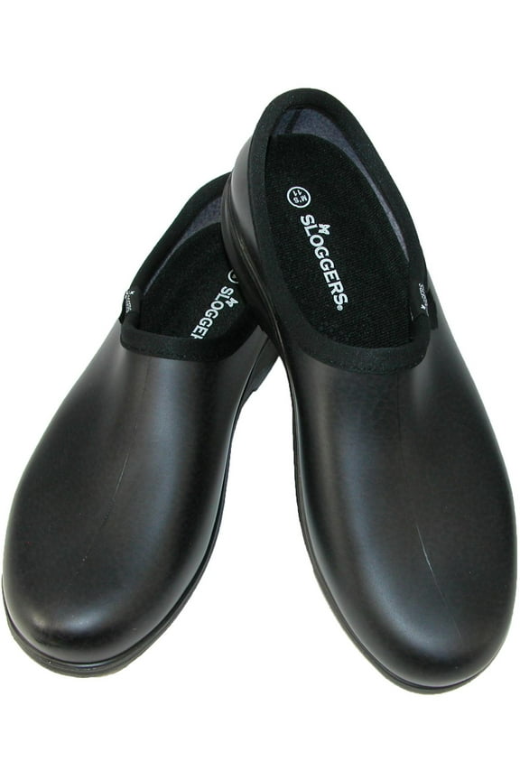 Men's Rain & Garden Shoes - Leather Black, Style 5301BK