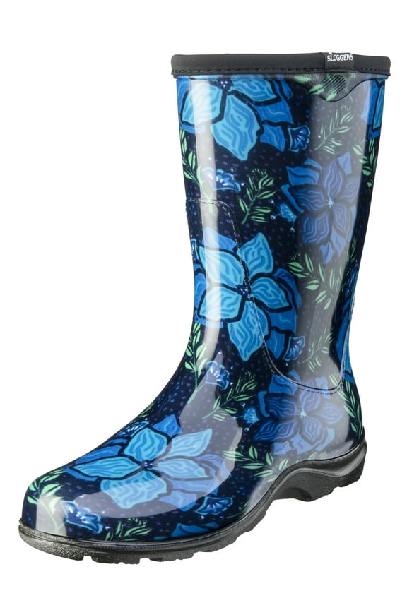 Waterproof Garden Rain Boots for Women - Cute Mid-Calf Mud & Muck Boots with Premium Comfort Support Insole, (Spring Surprise), (Size 6)