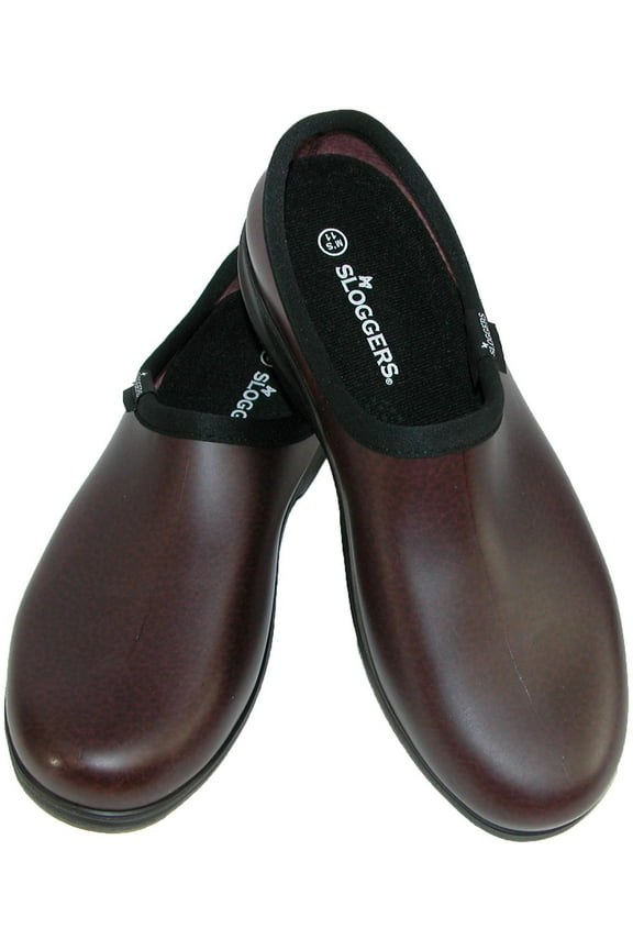 Waterproof Garden Shoe for Men – Outdoor Slip-On Rain and Garden Clogs with Premium Comfort Support Insole, (Brown Leather), (Size 12)
