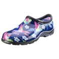 thumbnail image 1 of Sloggers Waterproof Garden Shoe for Women – Outdoor Slip On Rain and Garden Clogs with Premium Comfort Insole, (Blue/Pink Hummingbird), (Size 7), 1 of 5
