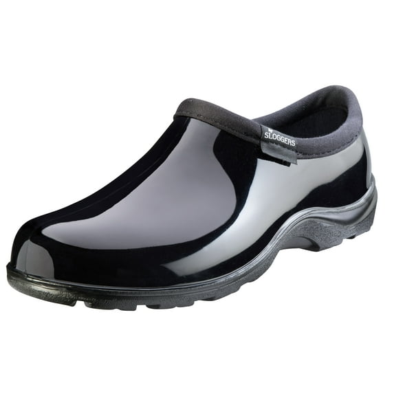 Sloggers Waterproof Garden Shoe for Women – Outdoor Slip-On Rain and Garden Clogs with Premium Comfort Support Insole, (Classic Black), (Size 10)