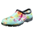 thumbnail image 1 of Sloggers Waterproof Garden Shoe for Women – Outdoor Slip-On Rain and Garden Clogs with Premium Comfort Support Insole, (Turquoise Pansy), (Size 10), 1 of 8