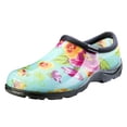 thumbnail image 1 of Sloggers Waterproof Garden Shoe for Women – Outdoor Slip-On Rain and Garden Clogs with Premium Comfort Support Insole, (Turquoise Pansy), (Size 9), 1 of 8