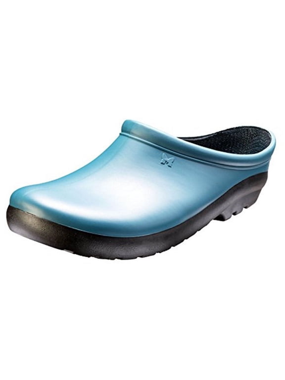 Waterproof Premium Clog for Women – Outdoor Slip On Rain Premium Garden Clogs with Premium Comfort Insole, (Deep Lake Blue), (Size 9)