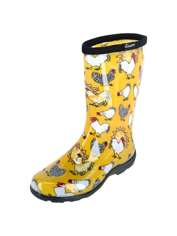 Women's Rain & Garden Chicken Print Boot