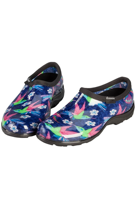 Women's Rain & Garden Shoes - Hummingbird Blue/Pink, Style 5117HUMPK
