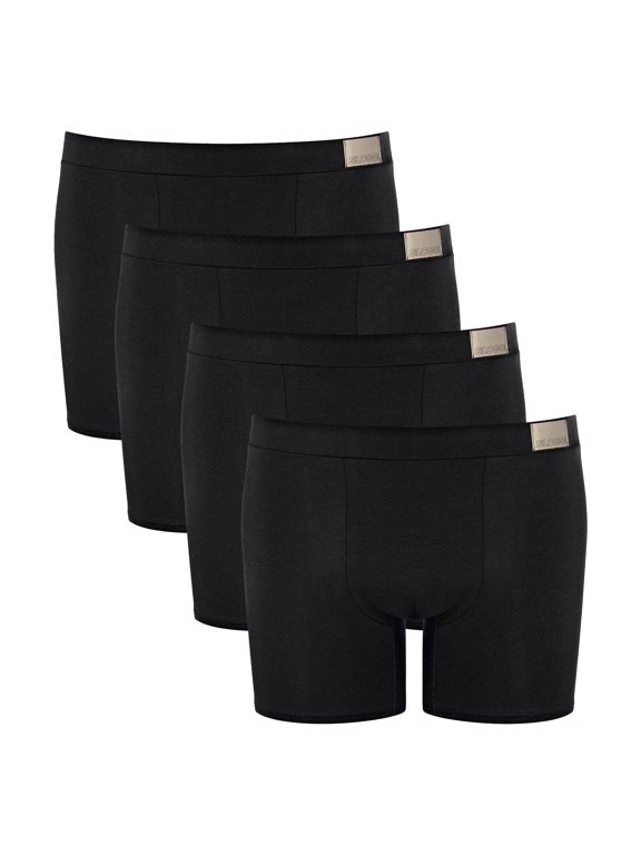 Men Boxer Shorts Cotton Black Xl