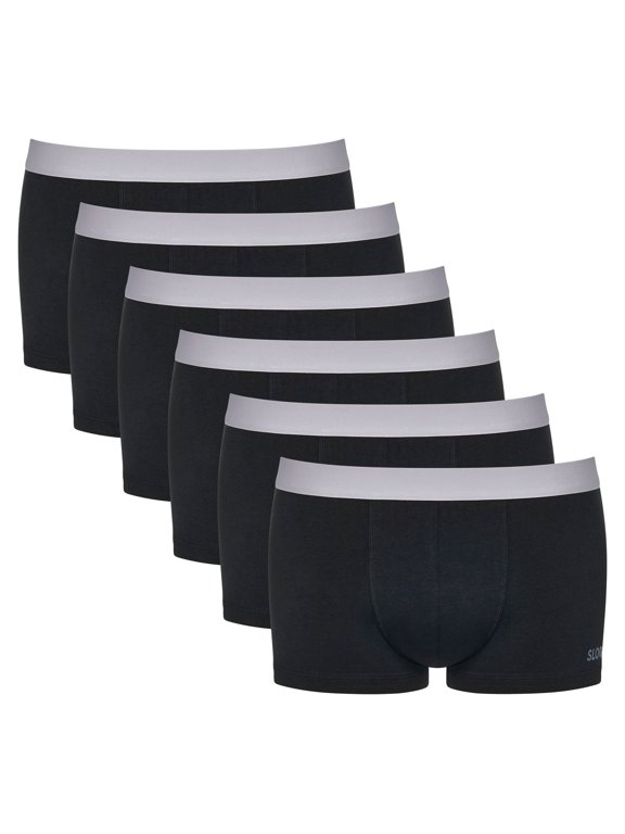 Men Boxer Shorts Cotton Blend Black L
