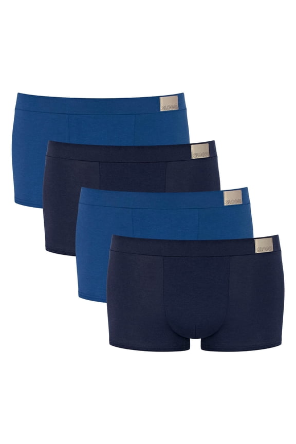 Men Boxer Shorts Cotton Blue S
