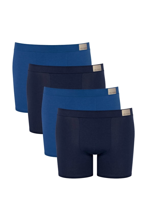 Men Boxer Shorts Cotton Blue Xl