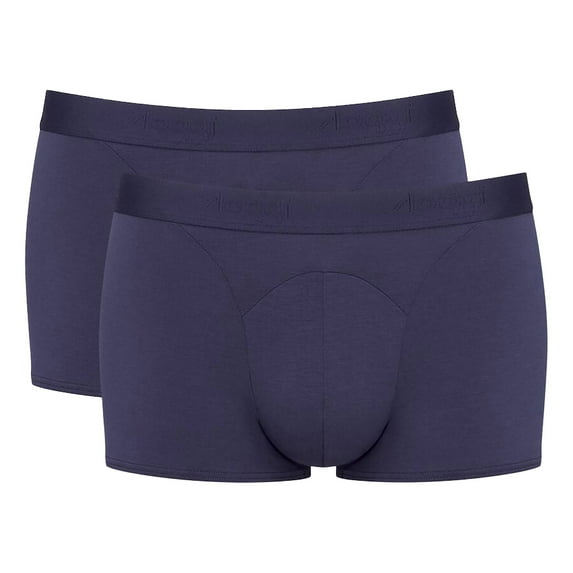 Sloggi Men's Boxer Shorts, 2-Pack - "Ever Soft Hipster", Modal, Solid Color Blue S (Small)