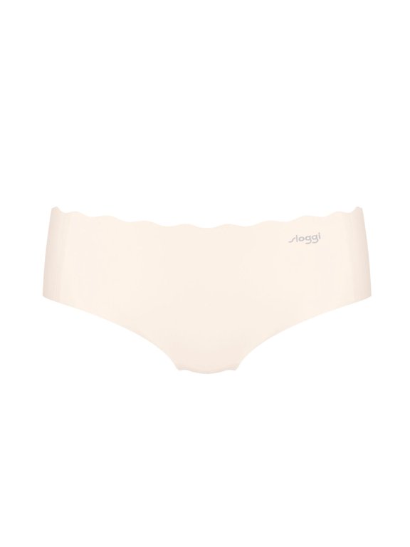 Women Hipster - Zero Feel Wavy, Microfibre, Plain White L (Large)