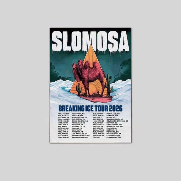 Slomosa Poster Breaking Ice Tour 2026 Size 24''x36'' Goldengate