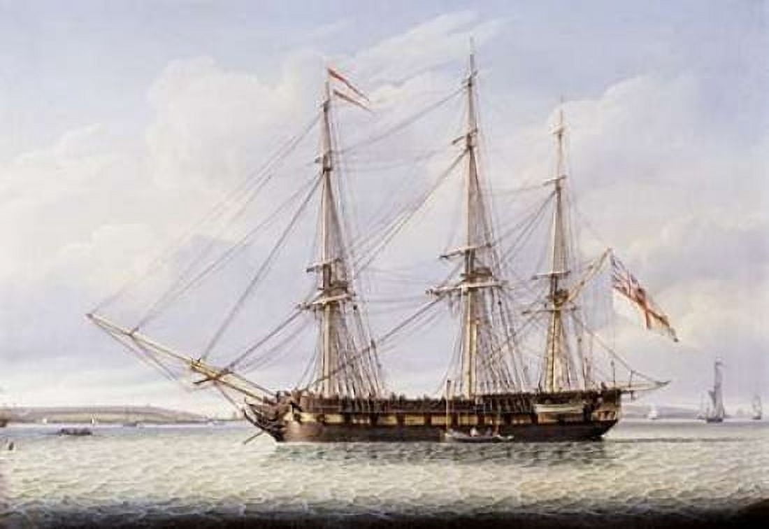 Sloop on The Mersey Canvas Art - Robert Salmon (20 x 28)