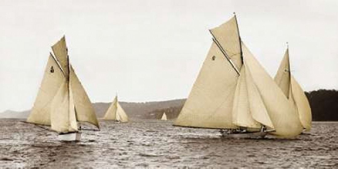 Sloops racing 1926 Canvas Art - Anonymous (10 x 20)