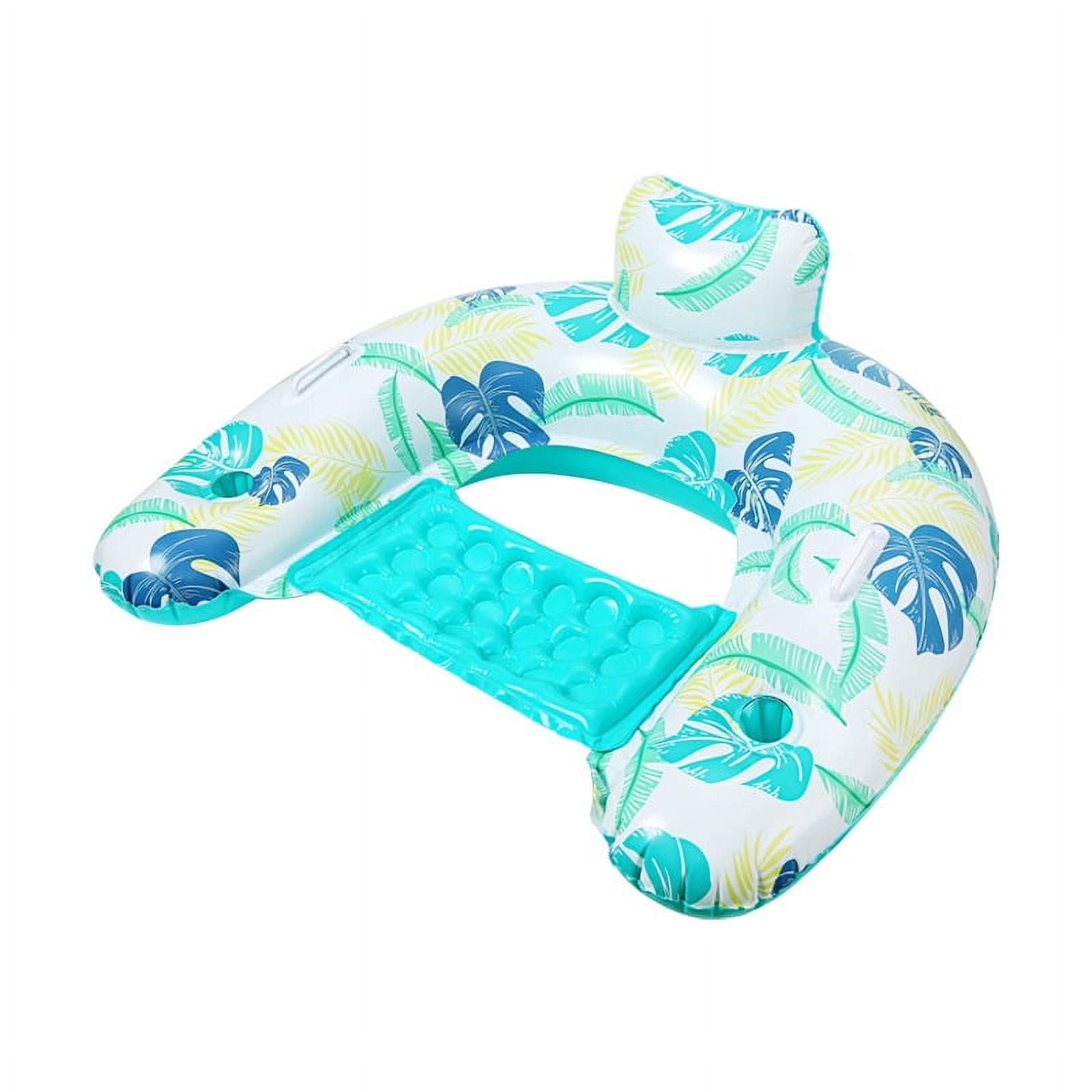 Sloosh Inflatable Pool Floats Adult, Pool Chairs with Cup Holders,Blow
