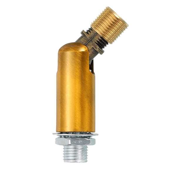 Sloped Ceiling Adapter, 180 Degree 46x15mm M10 Fine Thread Sloped Ceiling Light Fixture Adapter Kit for Ceiling Pendant Light Chandelier Track Suspend(Gold Copper)