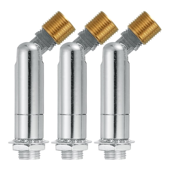 Sloped Ceiling Adapter, 180/350 Degree 60x13mm M10 Fine Thread Sloped Ceiling Light Fixture Adapter Kit for Ceiling Pendant Light Chandelier Track Suspend(Silver, Pack of 3)