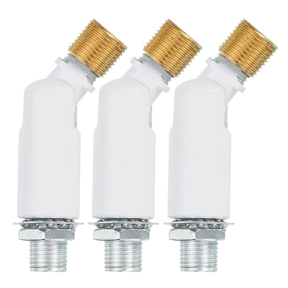 Sloped Ceiling Adapter, 180 Degree 46x15mm M10 Fine Thread Sloped Ceiling Light Fixture Adapter Kit for Ceiling Pendant Light Chandelier Track Suspend(White, Pack of 3)