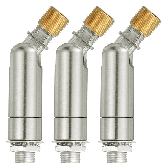 Sloped Ceiling Adapter, 180/345 Degree 60x15mm M10 Thread Sloped Ceiling Light Fixture Adapter Kit for Ceiling Pendant Light Chandelier Track Suspend(Yellow Silver, Pack of 3)