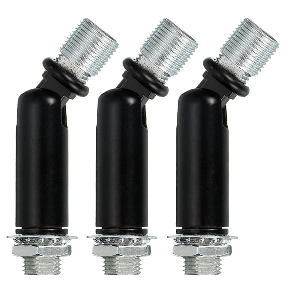 Sloped Ceiling Adapter, 180/350 Degree 60x14mm M10 Fine Thread Sloped Ceiling Light Fixture Adapter Kit for Ceiling Pendant Light Chandelier Track Suspend(Black, Pack of 3)