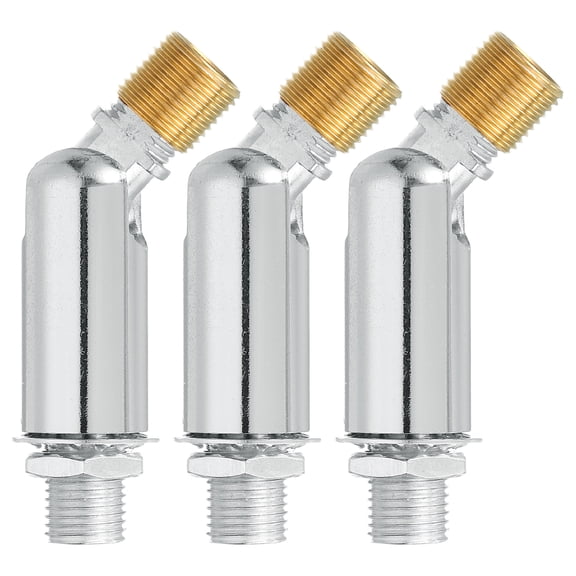 Sloped Ceiling Adapter, 180 Degree 46x15mm M10 Fine Thread Sloped Ceiling Light Fixture Adapter Kit for Ceiling Pendant Light Chandelier Track Suspend(Silver, Pack of 3)