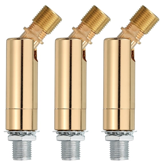Sloped Ceiling Adapter, 90/345 Degree 60x15mm M10 Fine Thread Sloped Ceiling Light Fixture Adapter Kit for Ceiling Pendant Light Chandelier Track Suspend(Gold, Pack of 3)