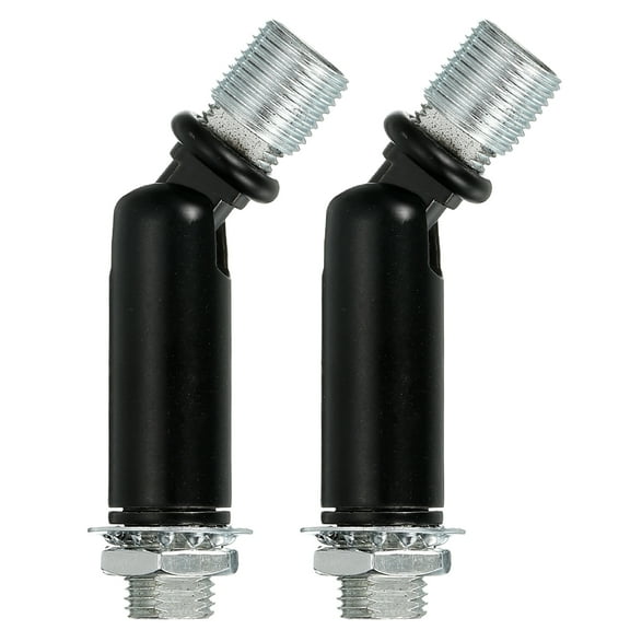 Sloped Ceiling Adapter, 180/350 Degree 60x14mm M10 Fine Thread Sloped Ceiling Light Fixture Adapter Kit for Ceiling Pendant Light Chandelier Track Suspend(Black, Pack of 2)