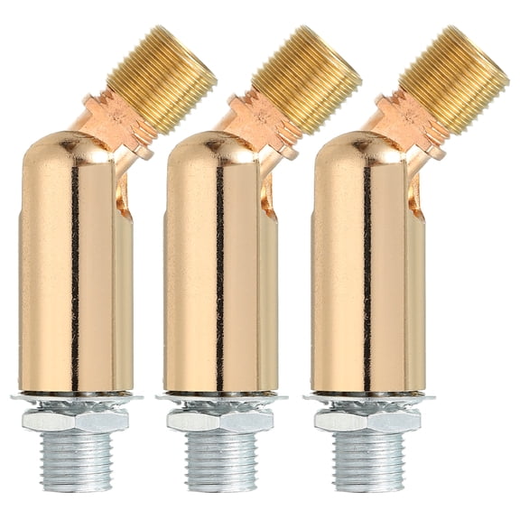 Sloped Ceiling Adapter, 180 Degree 46x15mm M10 Fine Thread Sloped Ceiling Light Fixture Adapter Kit for Ceiling Pendant Light Chandelier Track Suspend(Gold, Pack of 3)