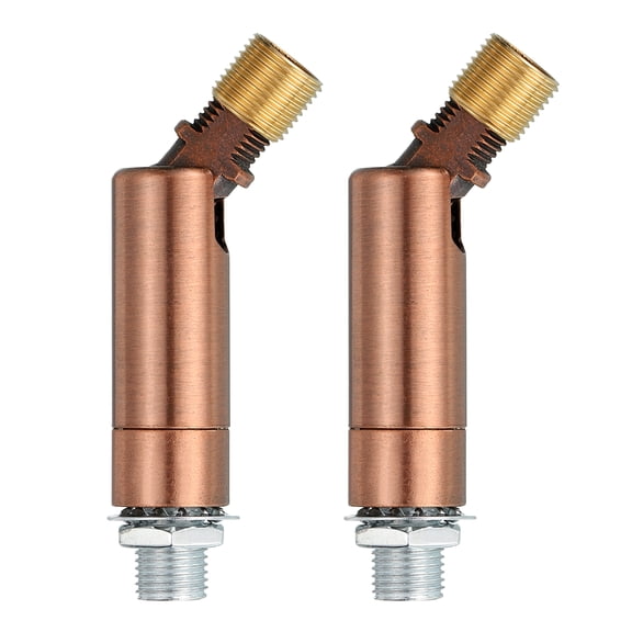 Sloped Ceiling Adapter, 90/345 Degree 60x15mm M10 Fine Thread Sloped Ceiling Light Fixture Adapter Kit for Ceiling Pendant Light Chandelier Track Suspend(Red Copper, Pack of 2)