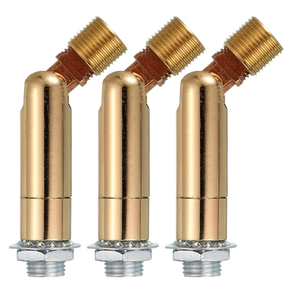 Sloped Ceiling Adapter, 180/350 Degree 60x13mm M10 Fine Thread Sloped Ceiling Light Fixture Adapter Kit for Ceiling Pendant Light Chandelier Track Suspend(Gold, Pack of 3)