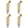 thumbnail image 1 of Sloped Ceiling Adapter, 90/345 Degree 60x15mm M10 Fine Thread Sloped Ceiling Light Fixture Adapter Kit for Ceiling Pendant Light Chandelier Track Suspend(Gold, Pack of 4), 1 of 7