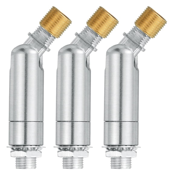 Sloped Ceiling Adapter, 180/345 Degree 60x15mm M10 Fine Thread Sloped Ceiling Light Fixture Adapter Kit for Ceiling Pendant Light Chandelier Track Suspend(Silver, Pack of 3)