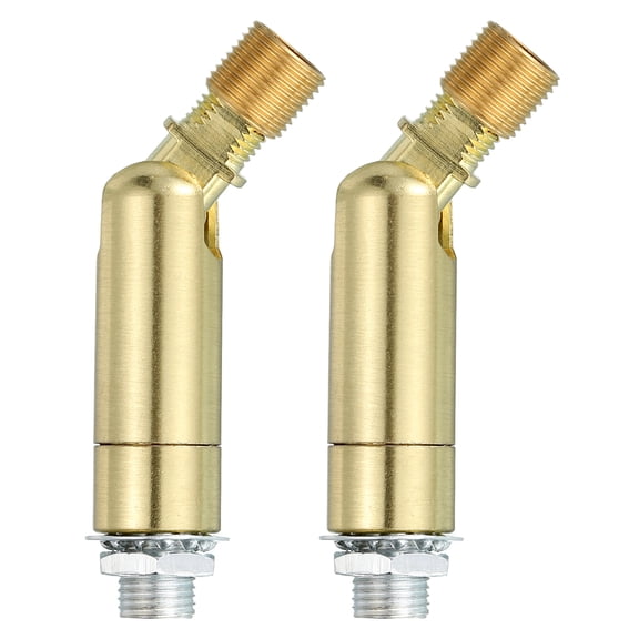 Sloped Ceiling Adapter, 180/345 Degree 60x15mm M10 Fine Thread Sloped Ceiling Light Fixture Adapter Kit for Ceiling Pendant Light Chandelier Track Suspend(Dark Gold, Pack of 2)