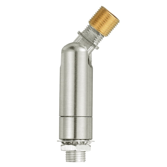 Sloped Ceiling Adapter, 180/345 Degree 60x15mm M10 Fine Thread Sloped Ceiling Light Fixture Adapter Kit for Ceiling Pendant Light Chandelier Track Suspend(Yellow Silver)